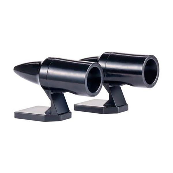 Vildtfløjte wind-aktiv 2 stk - sort, monteres uden værktøj, beskyt dyr og bil - avant