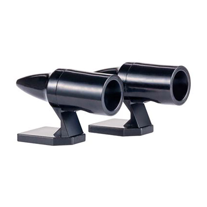 Vildtfløjte wind-aktiv 2 stk - sort, monteres uden værktøj, beskyt dyr og bil - avant