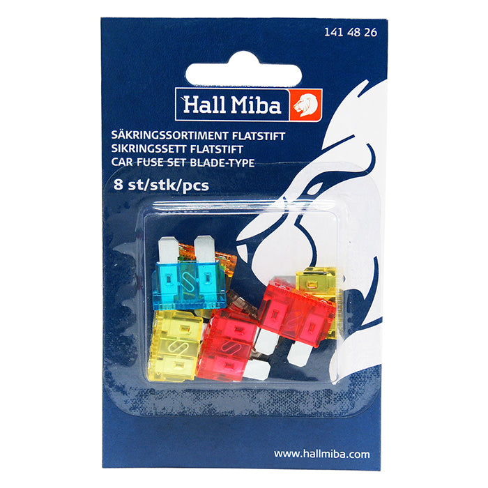 Fladsikring sortiment 8 stk.