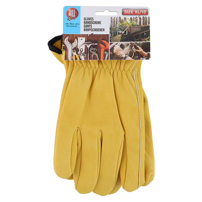 Allride Arbejdshandsker i gul læder - Large