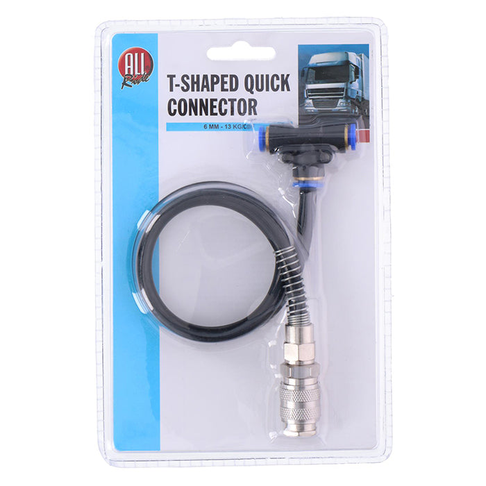 Allride T-stykke til trykluft, 50cm, 6mm, 13kg/cm2