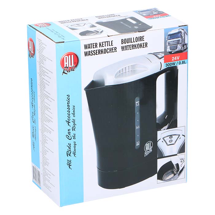 Elkedel 24V 300W 0,8L til bil/camping - Allride