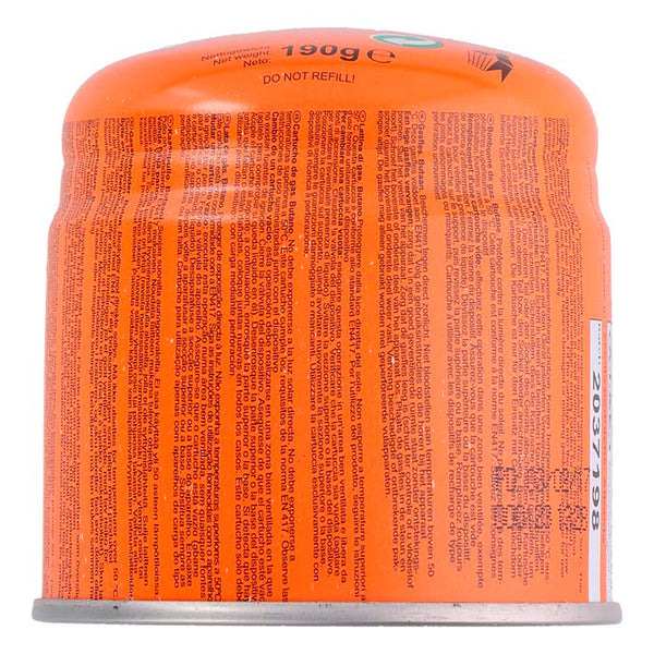 Butan gasbeholder, til gaskogeblus, 190g