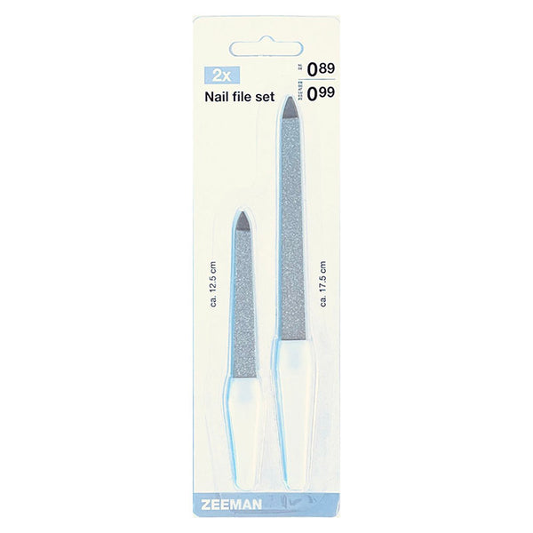 Neglefil sæt 12,5/17,5 cm finkornet diamantstøv, plastskaft - edco