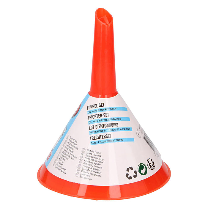 Plasttragte sæt 4 stk forskellige størrelser til påfyldning - allride