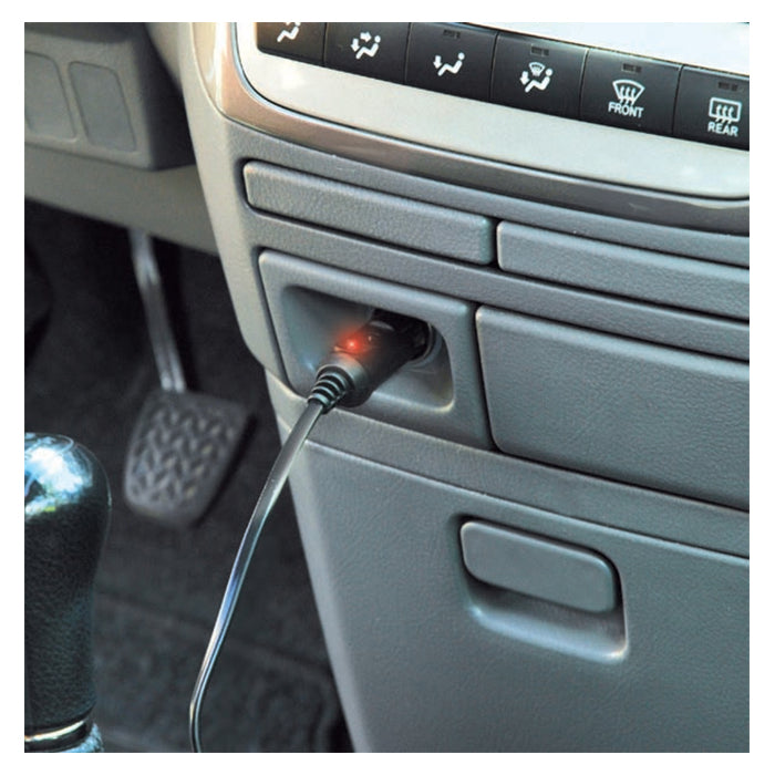 Varmesæde 12V med 2 varmetrin - til cigarettænder, sort. edco