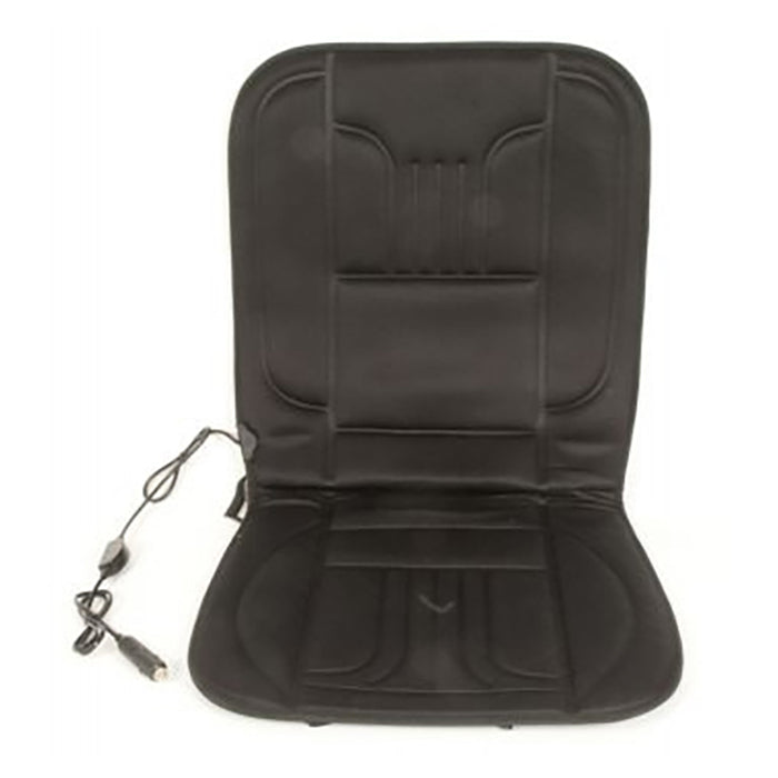 Varmesæde 12V med 2 varmetrin - til cigarettænder, sort. edco