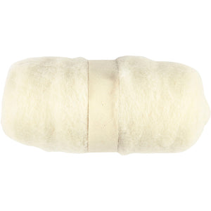 Kartet Uld, hvid, 100 g/ 1 bdt.