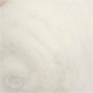 Kartet Uld, hvid, 100 g/ 1 bdt.