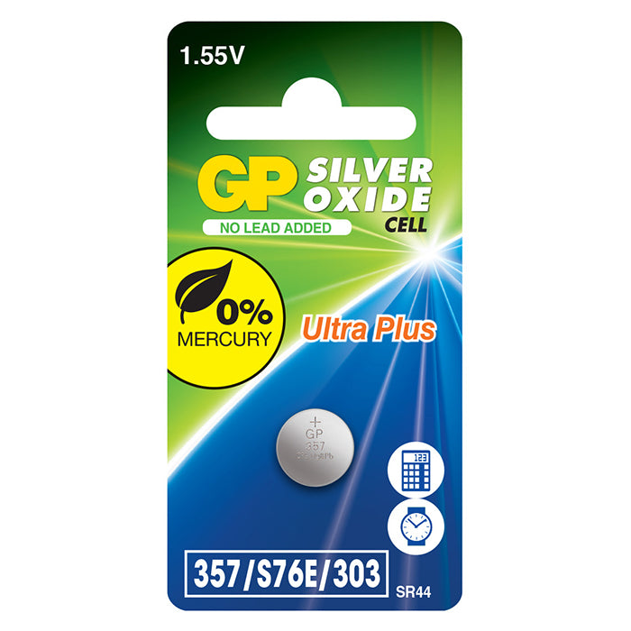 Knapcellebatteri Kompakt - silveroxid 357F, S76E - gp-batteri