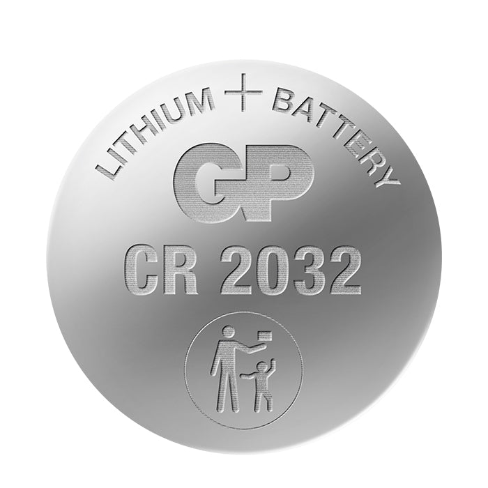 Knapcellebatteri - Lithium, CR 2032 - gp-batteri