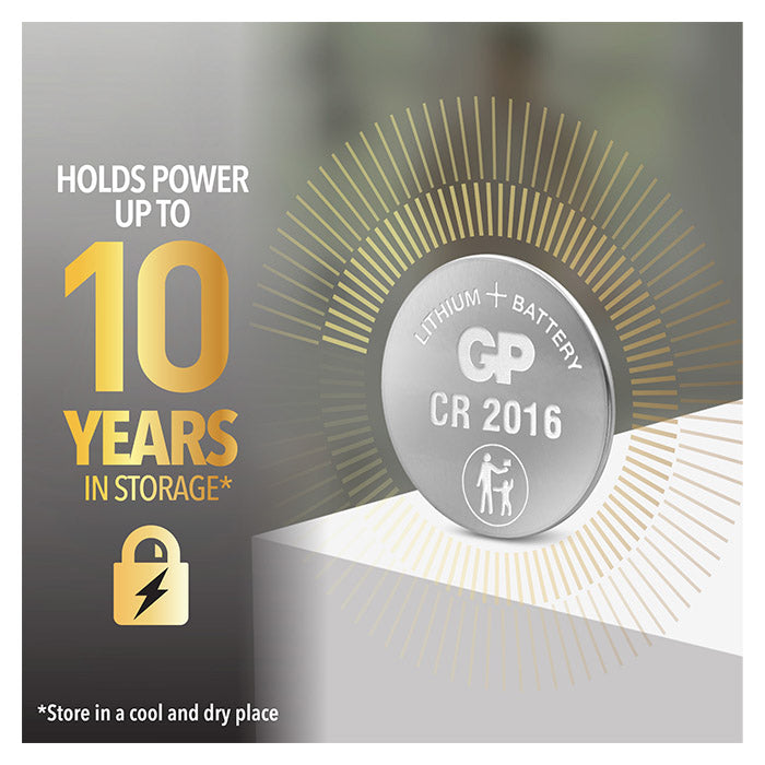 CR2450 lithium knapcelle 2-pak - langtidsholdbar, temperatursikker - GP
