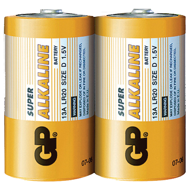 LR20 (D) alkaliske batterier 20 stk - GP