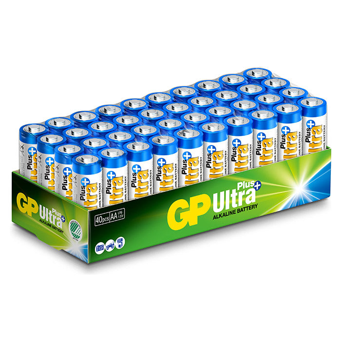 AA-batteri 40-pak - Ultra Plus Alkaline 1,5V AA 15AUP/LR6, GP