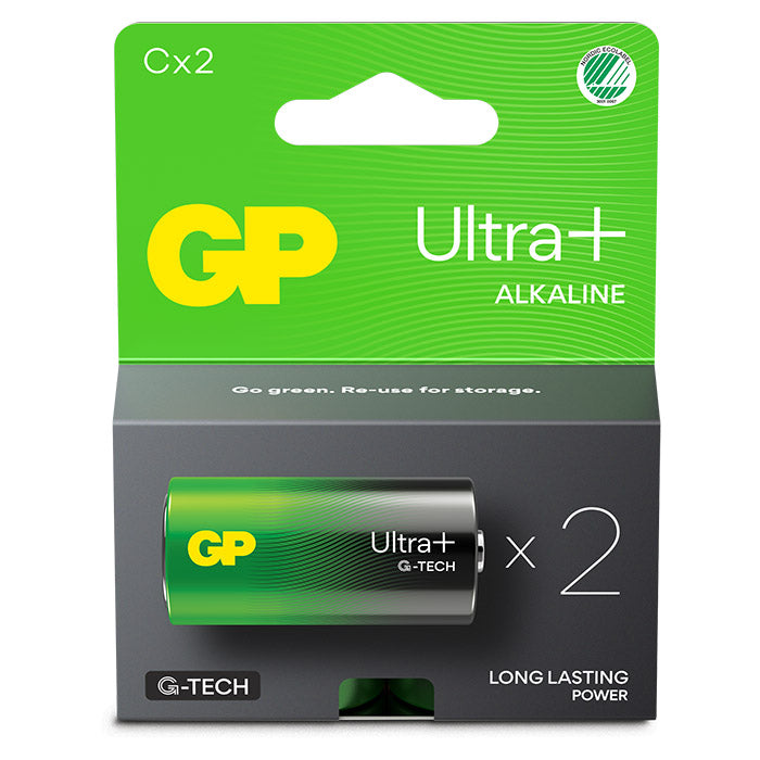 C-batteri (LR14) 2-pak - GP Ultra Plus
