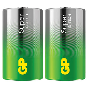 GP Super Alkaline D-batteri 13A/LR20 2-pak