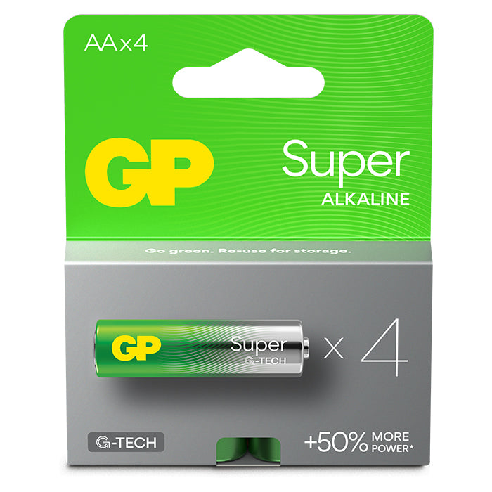 AA-batteri 4-pak Super Alkaline LR6 - GP
