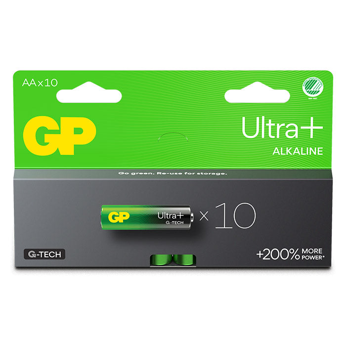 Alkaline AA-batterier 10-pak - GP Ultra Plus GP