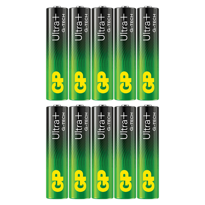 AAA Alkaline batterier 10-pak - GP Ultra Plus (LR03/24AUP) - GP