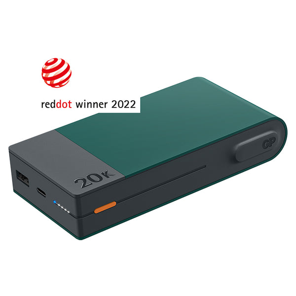 Powerbank 20.000 mAh USB-A & USB-C 22,5W hurtigopladning bærbar oplader - GP