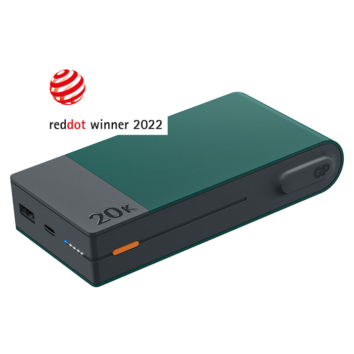 Powerbank 20.000 mAh USB-A & USB-C 22,5W hurtigopladning bærbar oplader - GP