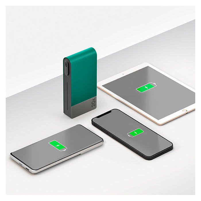 Powerbank 20.000 mAh USB-A & USB-C 22,5W hurtigopladning bærbar oplader - GP