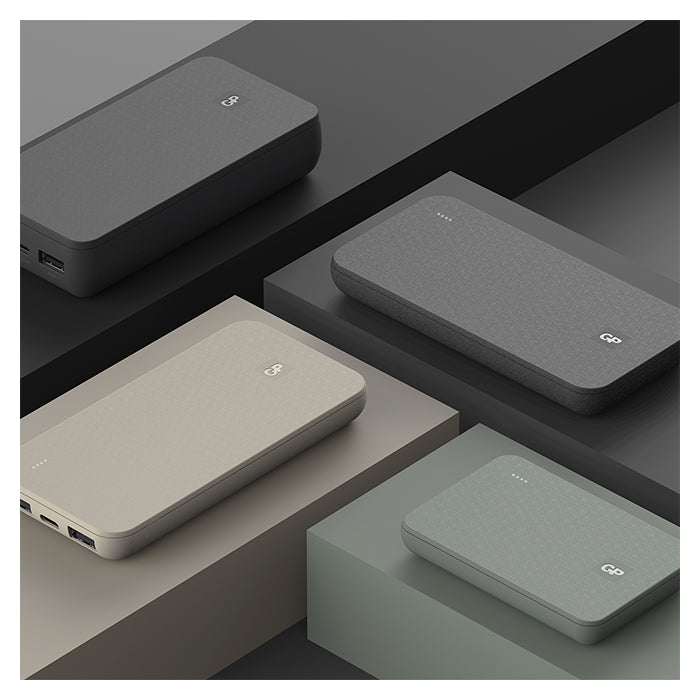 Powerbank 20000 mAh USB-C PD + USB-A LCD-display hurtigopladning - GP