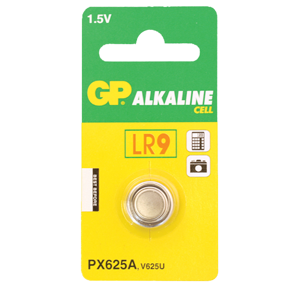 Batteri PX625A/C1 (LR9) - 1,5V alkalisk småcelle til kameraer & fjernbetjeninger, GP