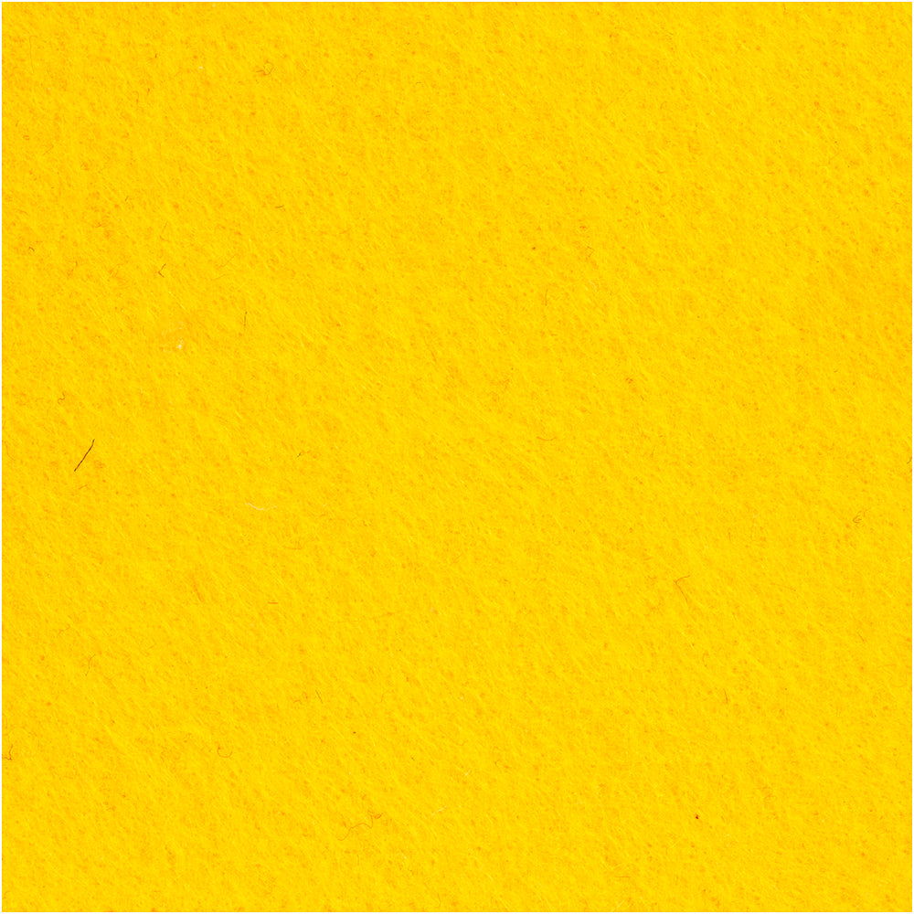 Hobbyfilt, ark 42x60 cm, tykkelse 3 mm, gul, 1 ark