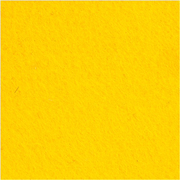 Hobbyfilt, ark 42x60 cm, tykkelse 3 mm, gul, 1 ark