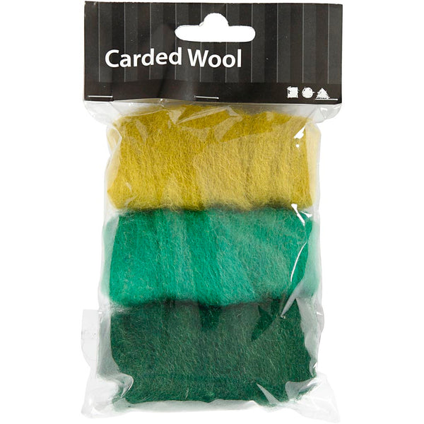 Kartet Uld, grøn/turkis harmoni, 3x10 g/ 1 pk.