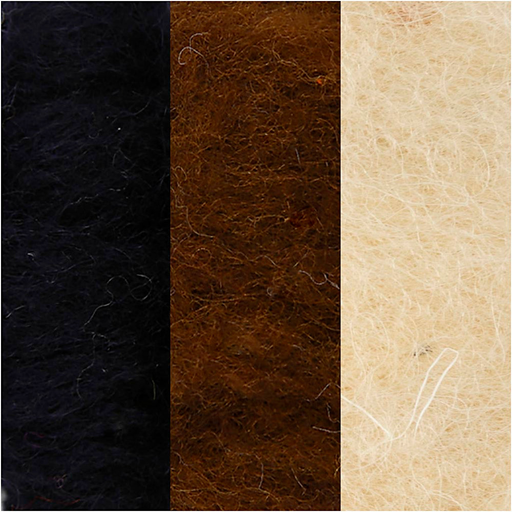 Kartet Uld, ass. farver, 3x10 g/ 1 pk.