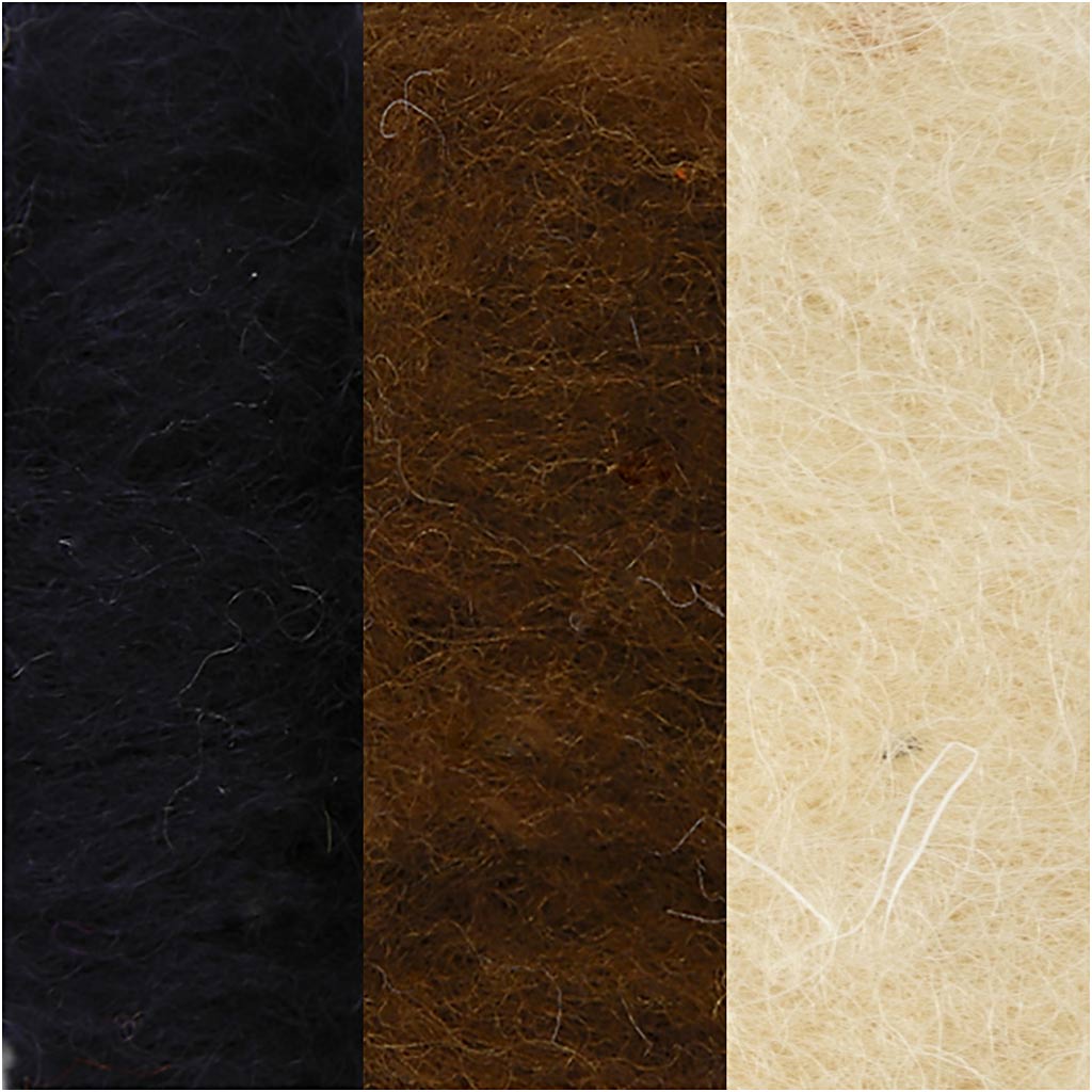 Kartet Uld, ass. farver, 3x10 g/ 1 pk.