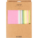 Hobbyfilt, A4, ark 210x297 mm, tykkelse 2 mm, pastelfarver, 10 stk./ 1 pk.