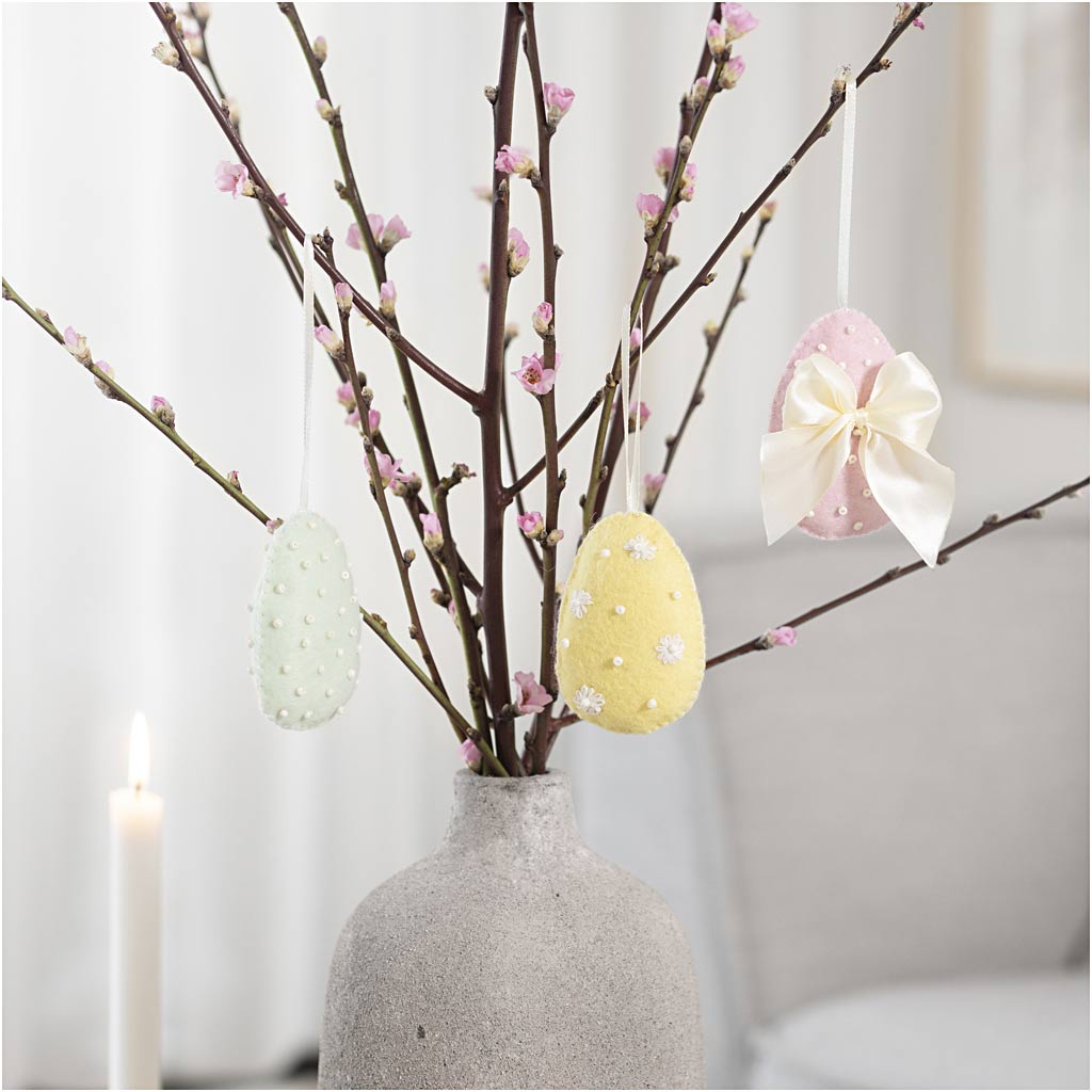 Hobbyfilt, A4, ark 210x297 mm, tykkelse 2 mm, pastelfarver, 10 stk./ 1 pk.