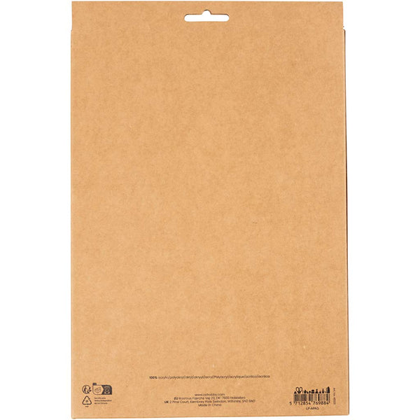 Hobbyfilt, A4, ark 210x297 mm, tykkelse 2 mm, colorful, 10 stk./ 1 pk.