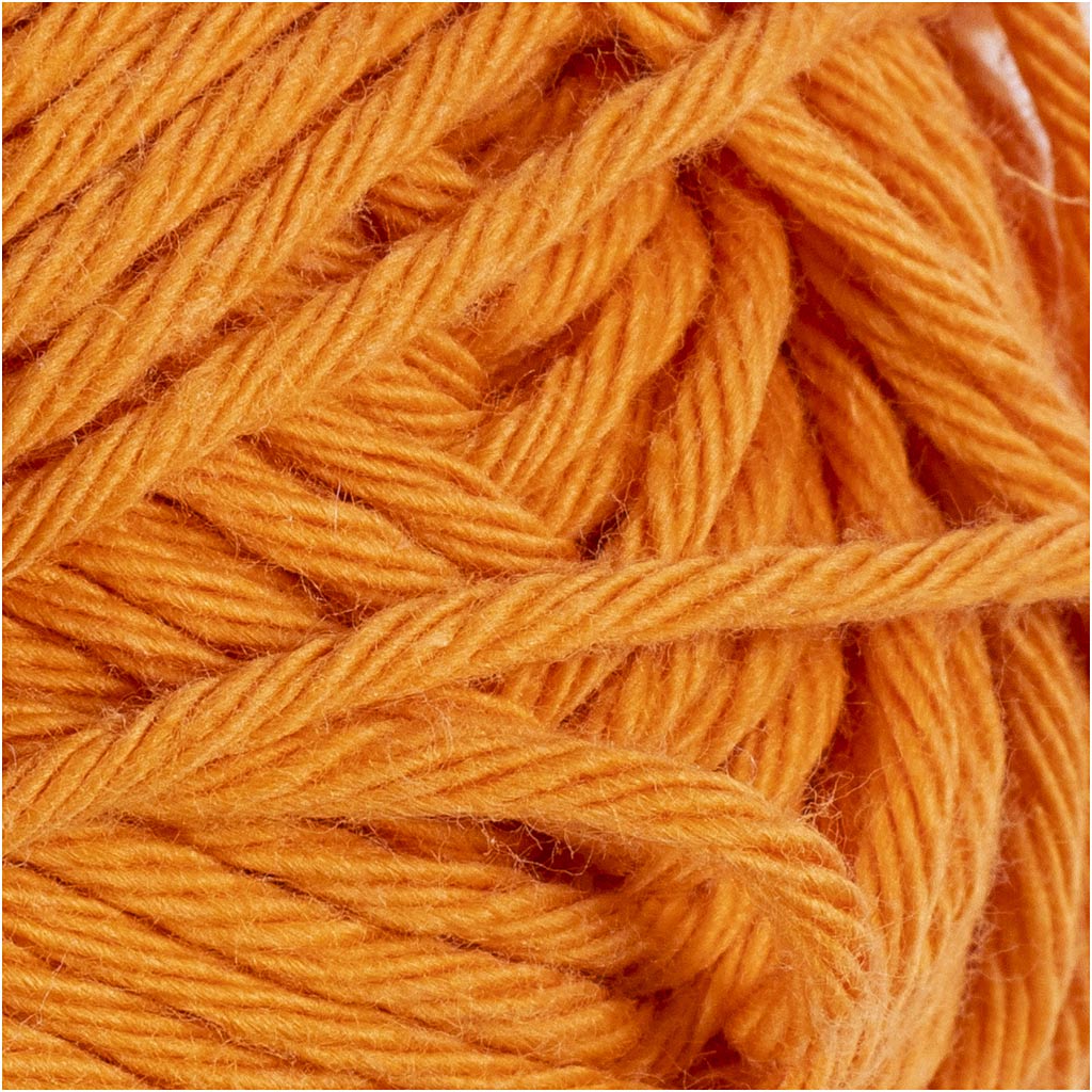 Kvalitets Bomuldsgarn 8/8 - Orange, 50g, 80-85m