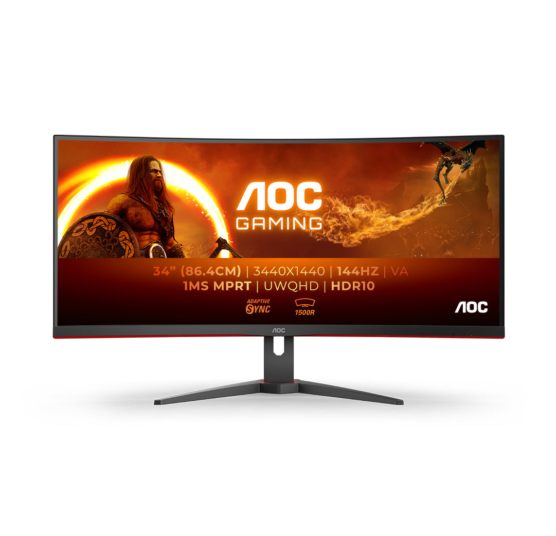 AOC Gaming CU34G2XE/BK 34 VA 3440 x 1440 (UltraWide) HDMI DisplayPort 144Hz