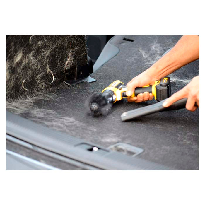 Bilplejesæt kuffert med 5 børster til fælger, tæpper & dyrehår - Twisstar