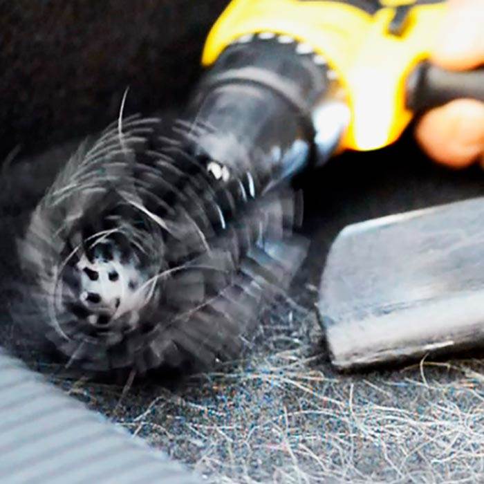 Roterende dyrehårsbørste til skruemaskine - effektiv fjernelse af hundehår - Twisstar