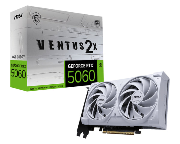 MSI GeForce RTX 5060 8G Ventus 2X OC Hvid
