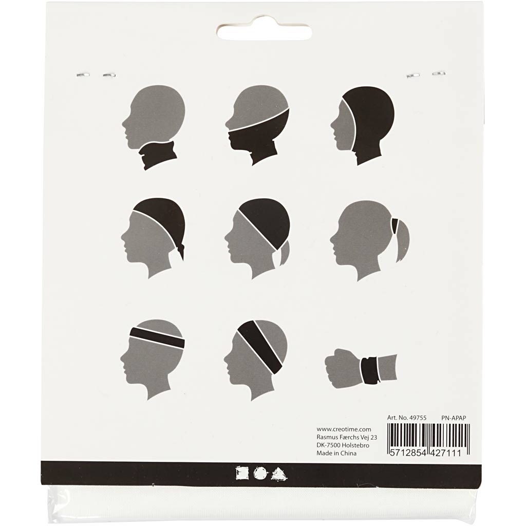 Halsedisse, str. 49x25 cm, råhvid, 1 stk.