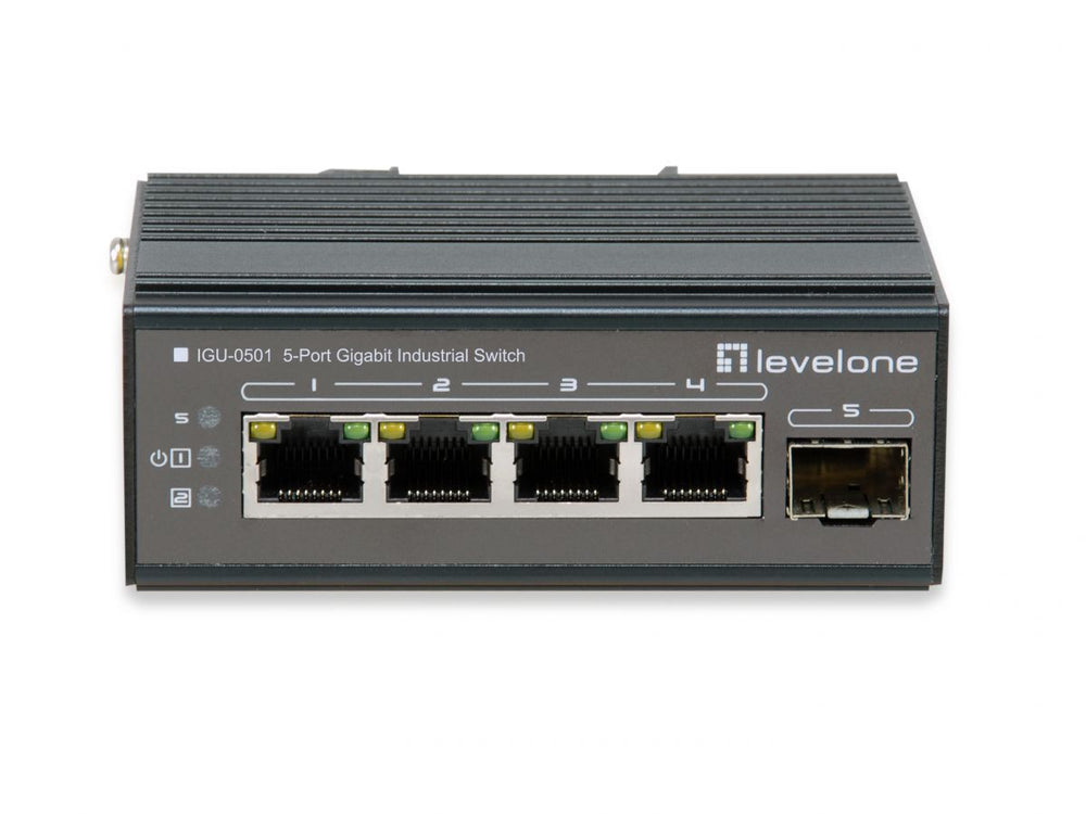 LevelOne IGU-0501 netværksswitch Gigabit Ethernet (10/100/1000) Sort