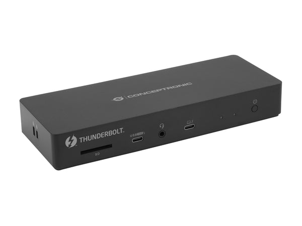 Conceptronic DONN30B dockingstation Ledningsført Thunderbolt 4 Sort