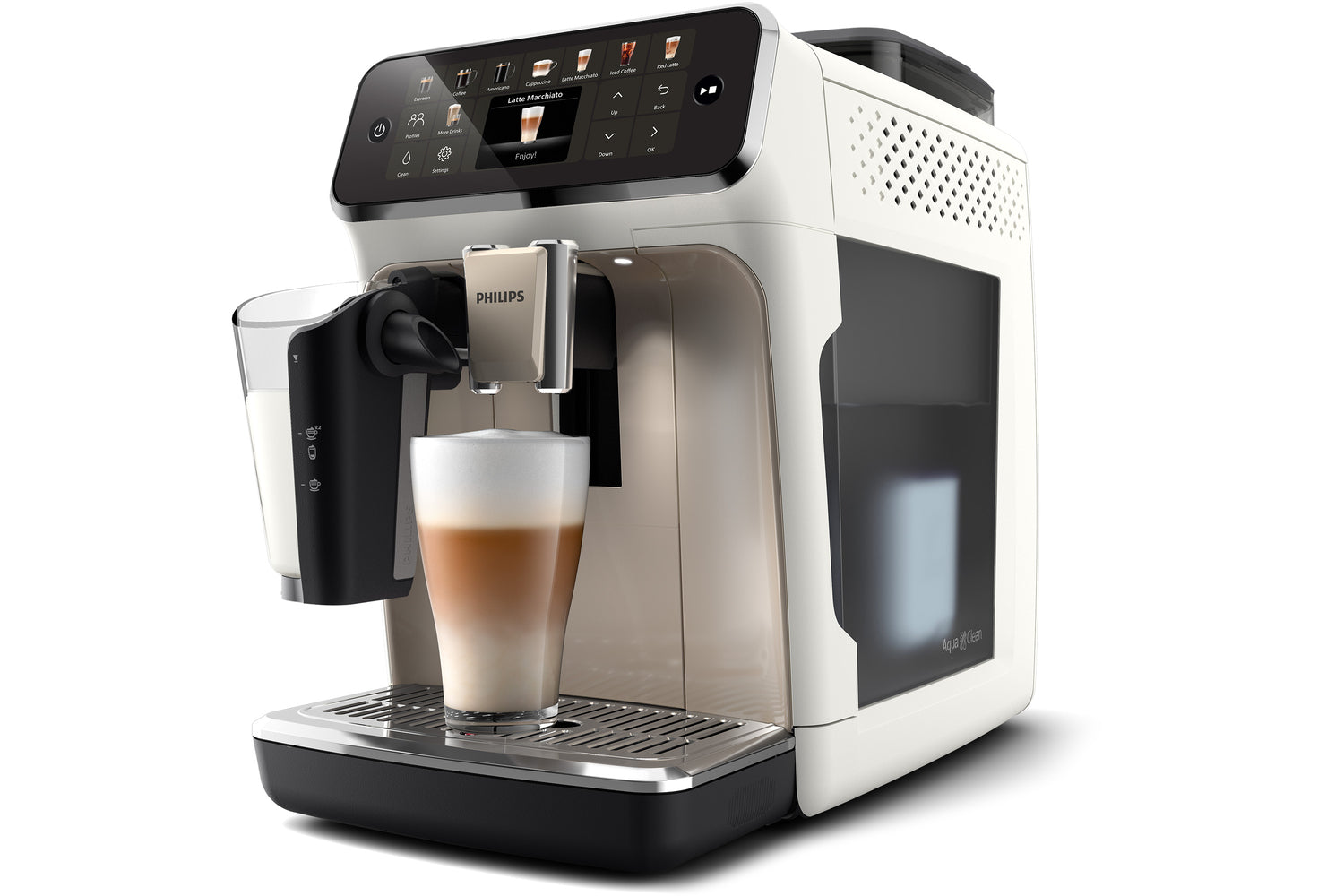 Philips 5500 series EP5543 Automatisk kaffemaskine Hvid/krom