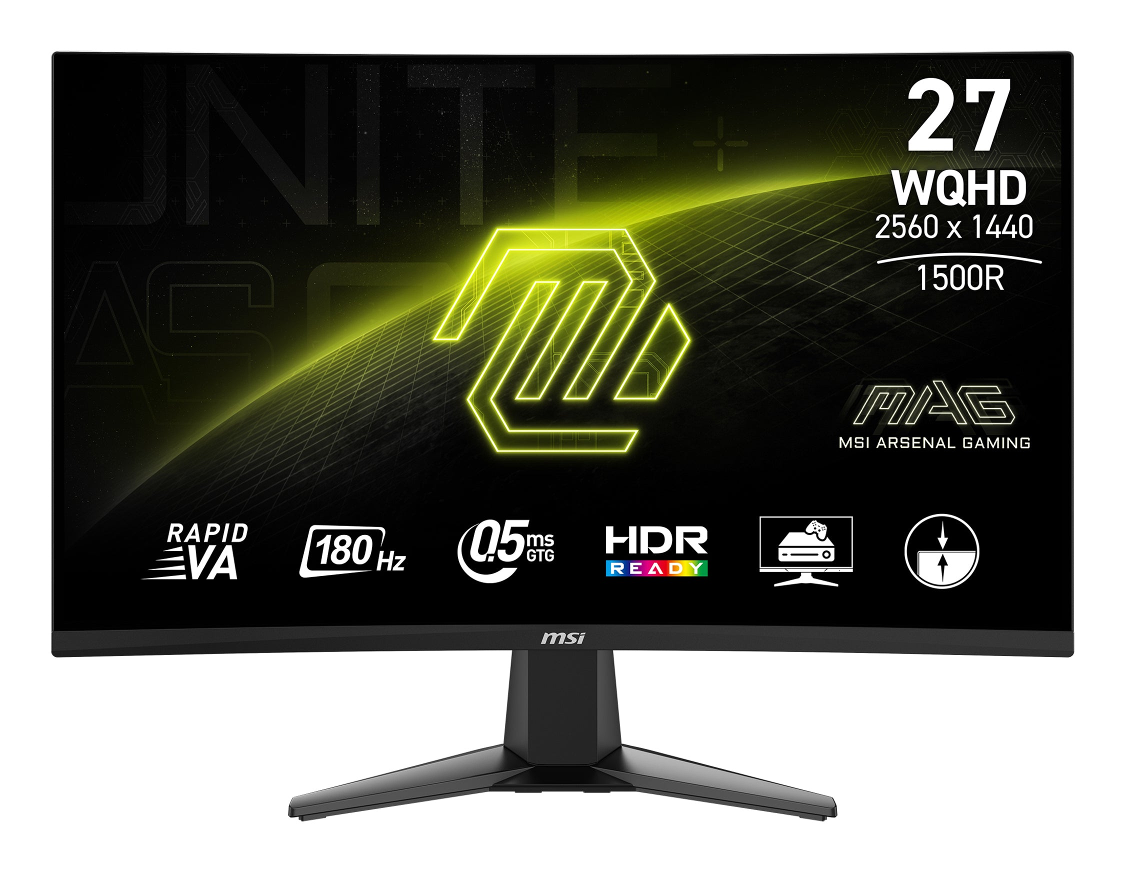 MSI MAG 27CQ6F 27 Rapid VA 2560 x 1440 (2K) HDMI DisplayPort 180Hz