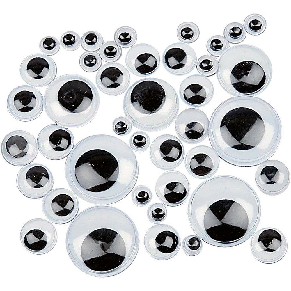 Rulleøjne, selvklæbende, diam. 4-20 mm, 1100 ass./ 1 pk.