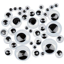 Rulleøjne, selvklæbende, diam. 4-20 mm, 1100 ass./ 1 pk.