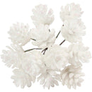 Kunstige kogler, diam. 20 mm, hvid, 12 stk./ 1 pk.
