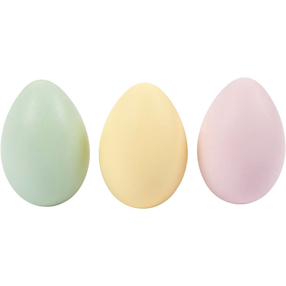 Æg, H: 6 cm, pastelfarver, 12 stk./ 1 pk.